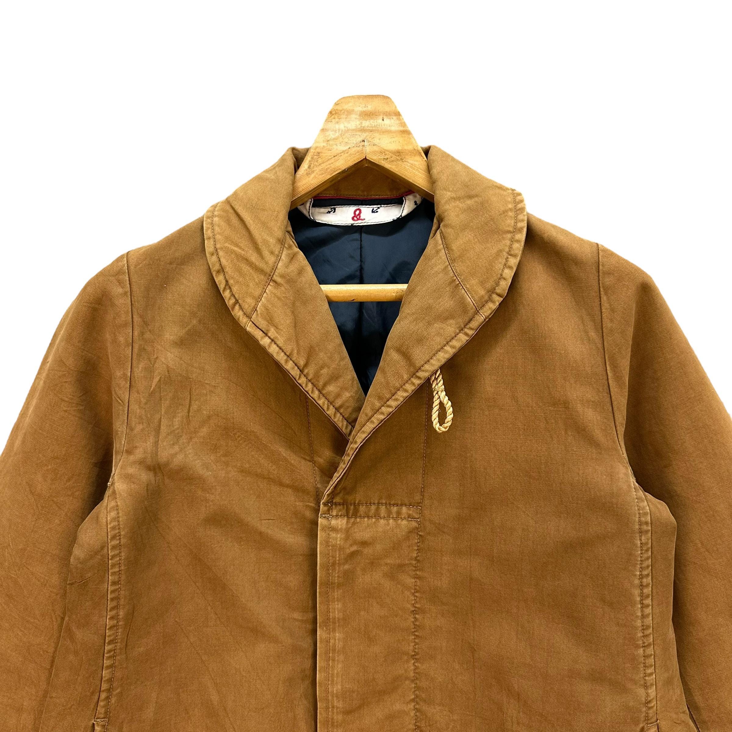 y様 ジャケット Y2k Vintage 45rpm Studio Asymmetrical Toggle Button Tan Coat