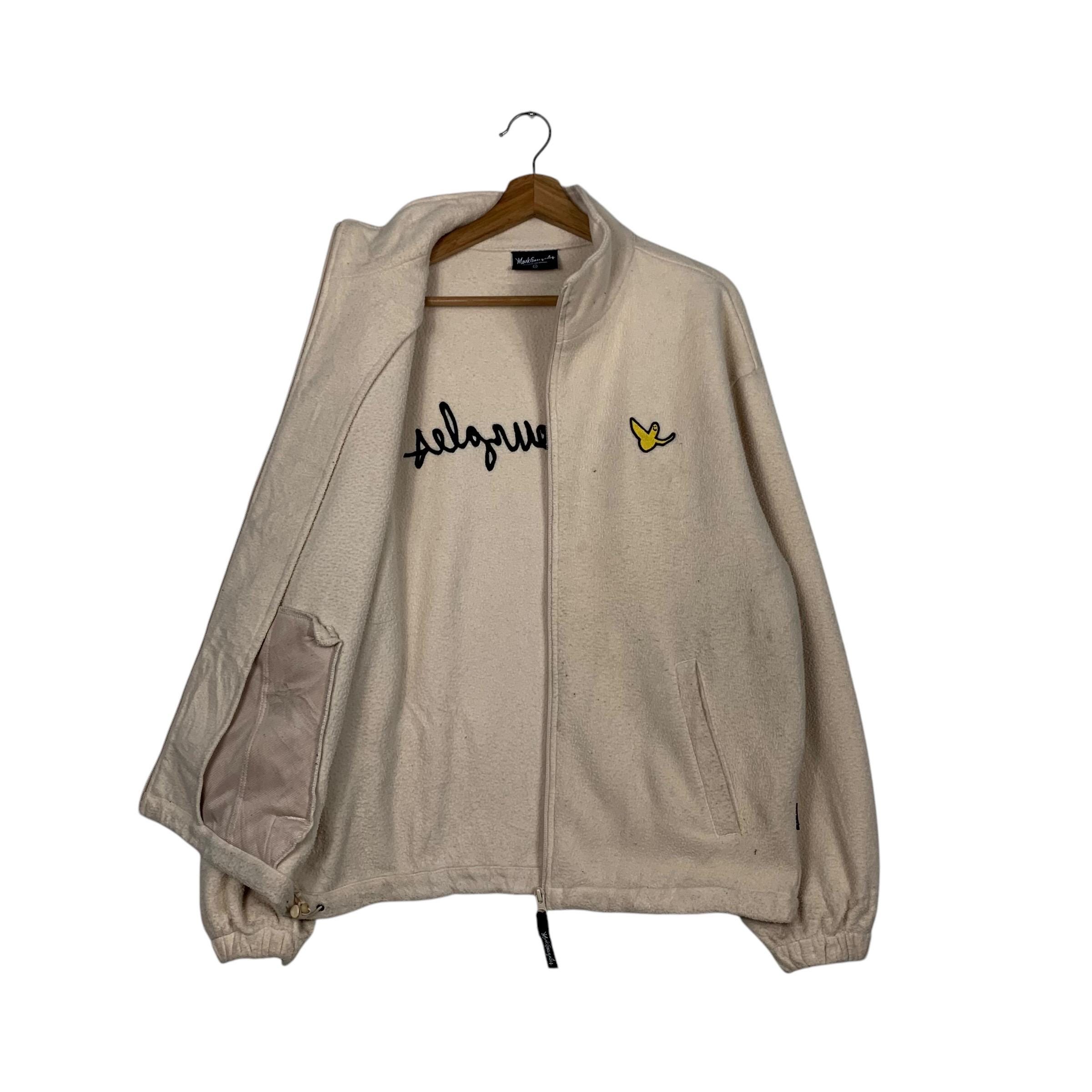 MARK GONZALES Embroidery Big Logo on Back Zipper Fleece