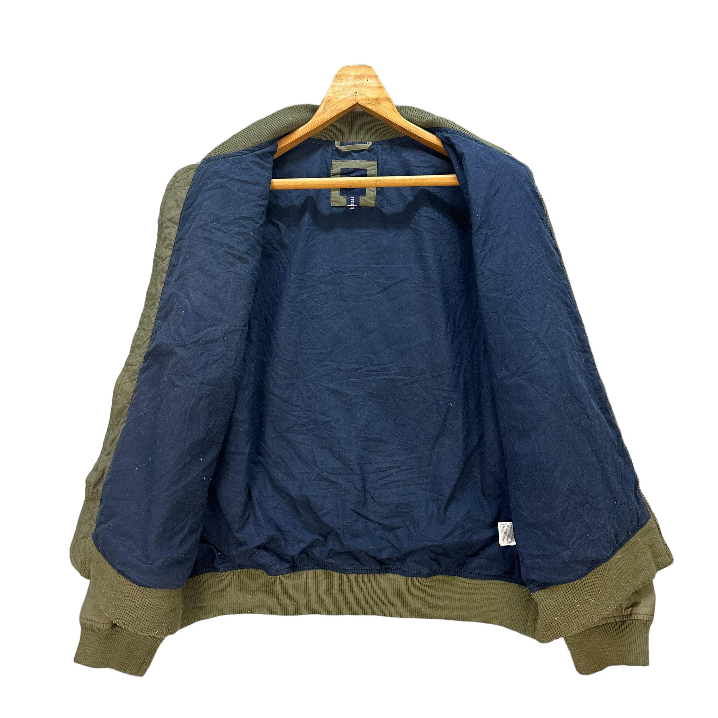Vintage Gap Olive Green Bomber Jacket Size L Men's Green