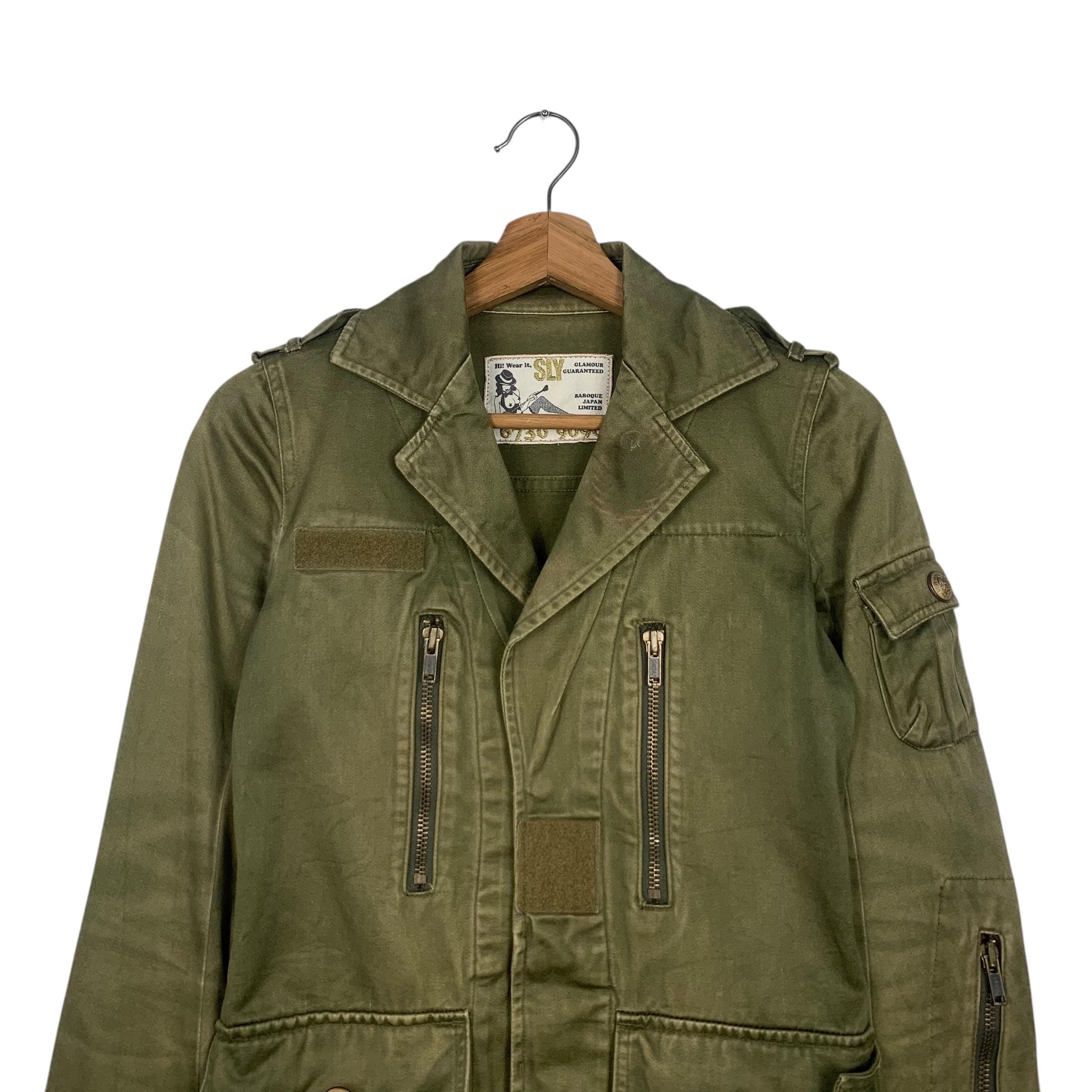 ミリタリージャケットsly Vintage SLY Military Olive Green Women's Chore Jacket Size XXS
