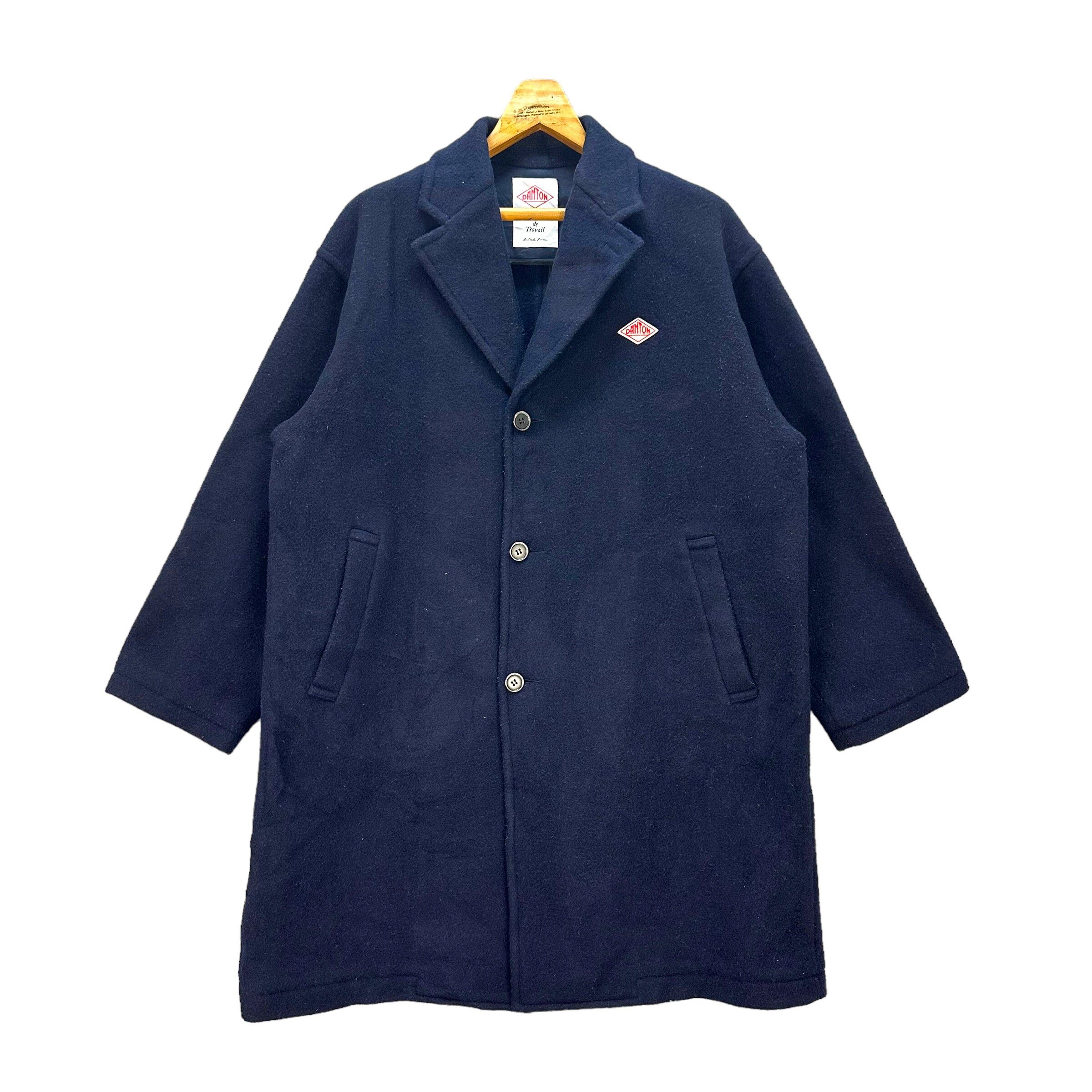 Vintage DANTON Made in Japan Wool Overcoat Jacket Size 40 / Heavy  