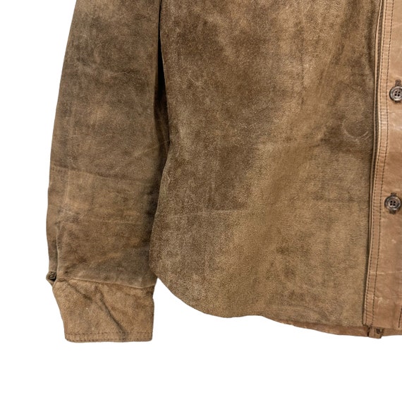Vintage a ROBERT LEWIS idea Suede Leather Button … - image 4