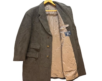 Burberrys Loden Coat in Forest Green | With Classic Checkered