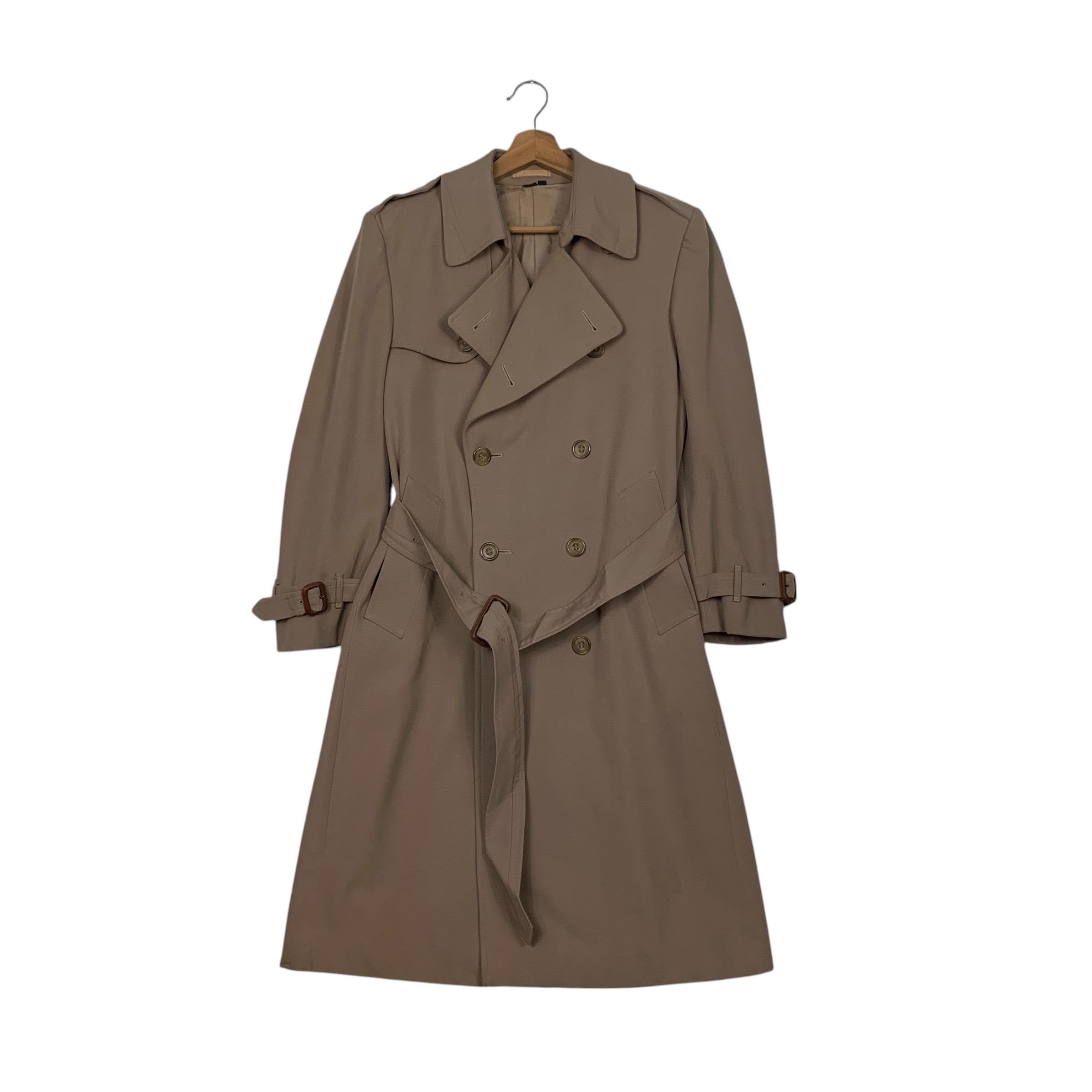 Vintage 90's DAKS Classic Style Double Breasted Trench Coat Size L