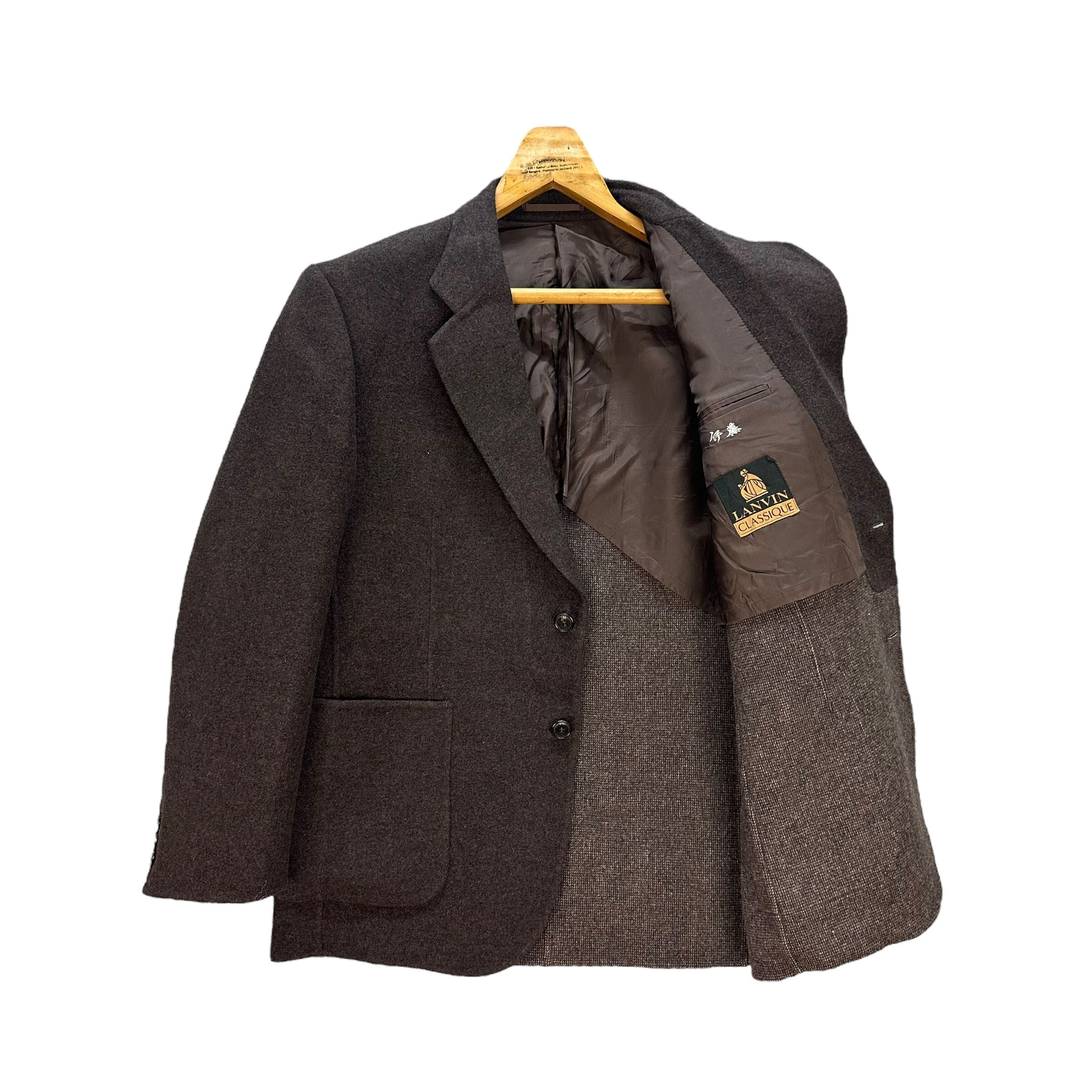 0262A LANVIN CLASSIQUE テーラードジャケット Vintage LANVIN CLASSIQUE Brown Blazer / Suit Jacket / Casual