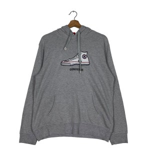 CONVERSE Shoes Big Logo Pullover Hoodies Sweatshirts Size L #0821-C37