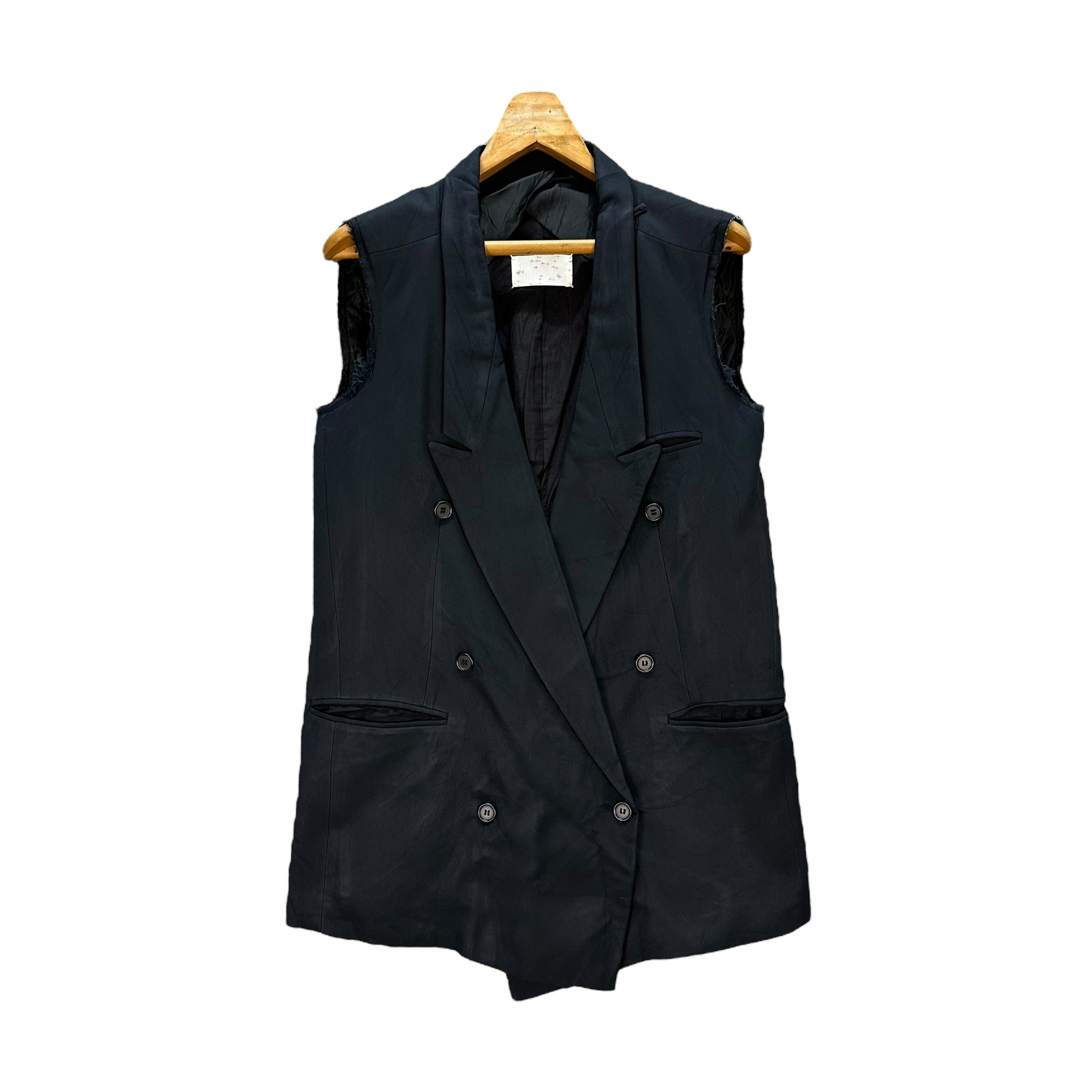 Vintage Maison Margiela Raw Cut Double Breasted Waistcoat