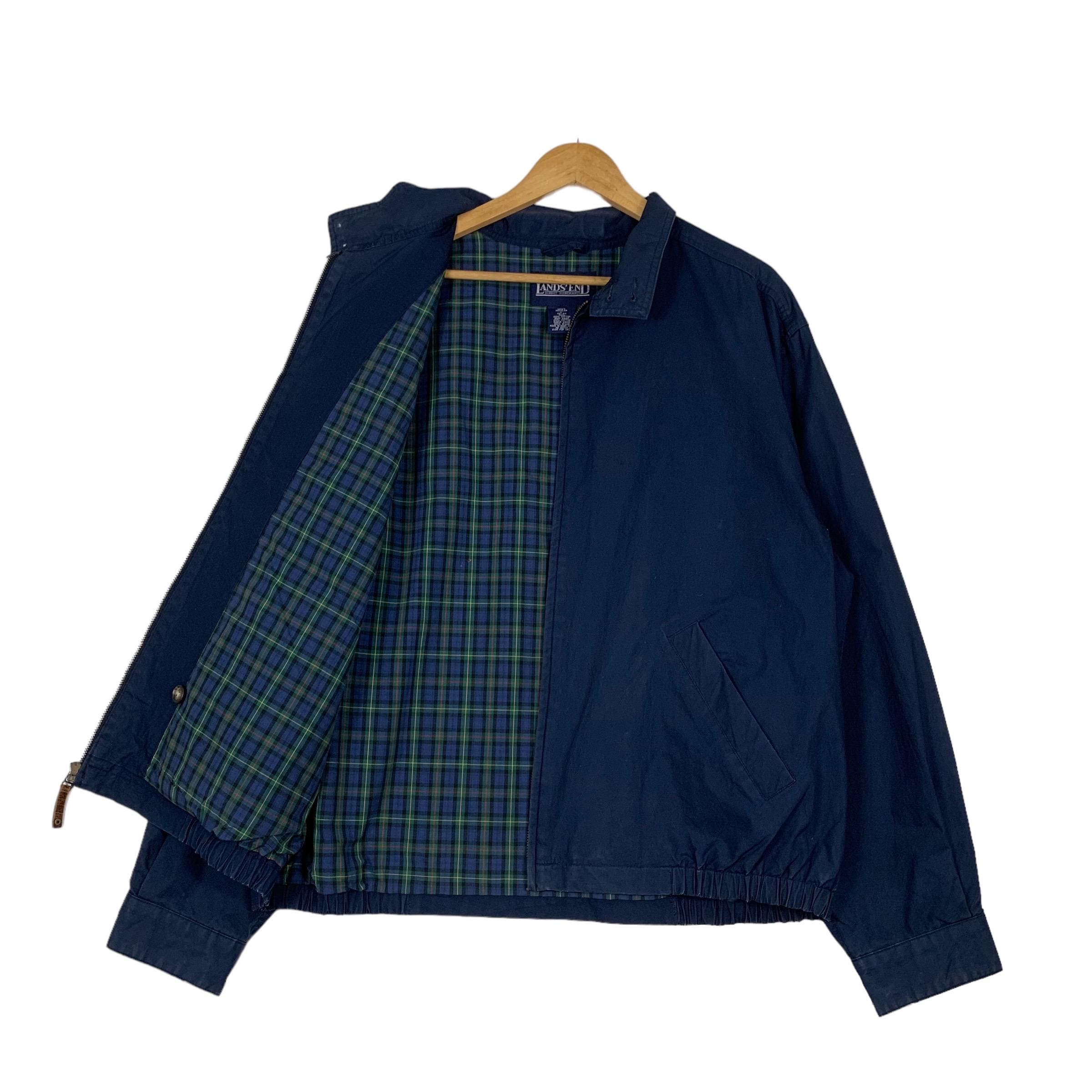 ジャケット・アウター 60s 70s USA fade blue harrington jacket Vintage 60s Sears Harrington Jacket Plaid Lined Blue