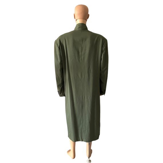 Vintage 90's YOHJI YAMAMOTO Pour Homme Wool Green Long Coat Jacket
