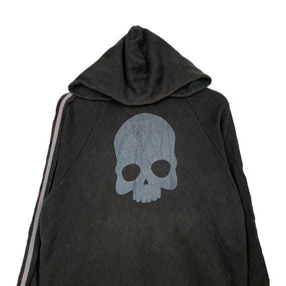 トップス 00s archive HYDROGEN SKULL logo hoodie Y2k Vintage HYDROGEN Sportswear Skull Graphic Pullover Hoodie