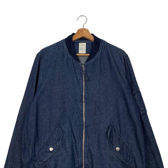Japanese Brand BACK NUMBER Denim Bomber Jacket Men's Size L