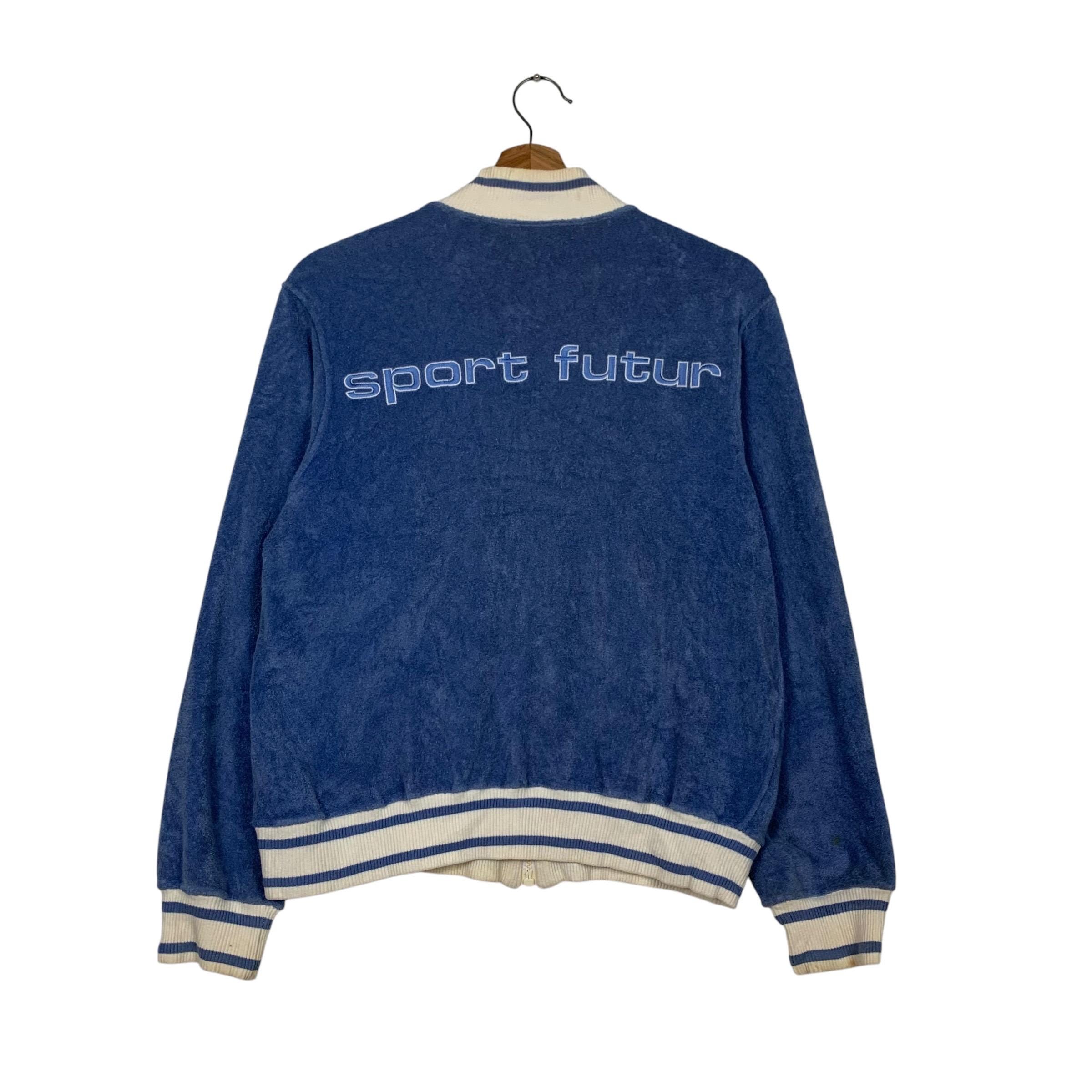 Vintage 90's COURREGES SPORT FUTUR Big Logo Sweater Jacket Women's