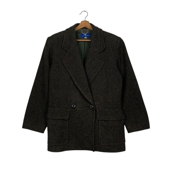 Vintage 90’s PACO RABANNE Wool Belted Double Breasted Coat Women's Size 9AR #2856-C129
