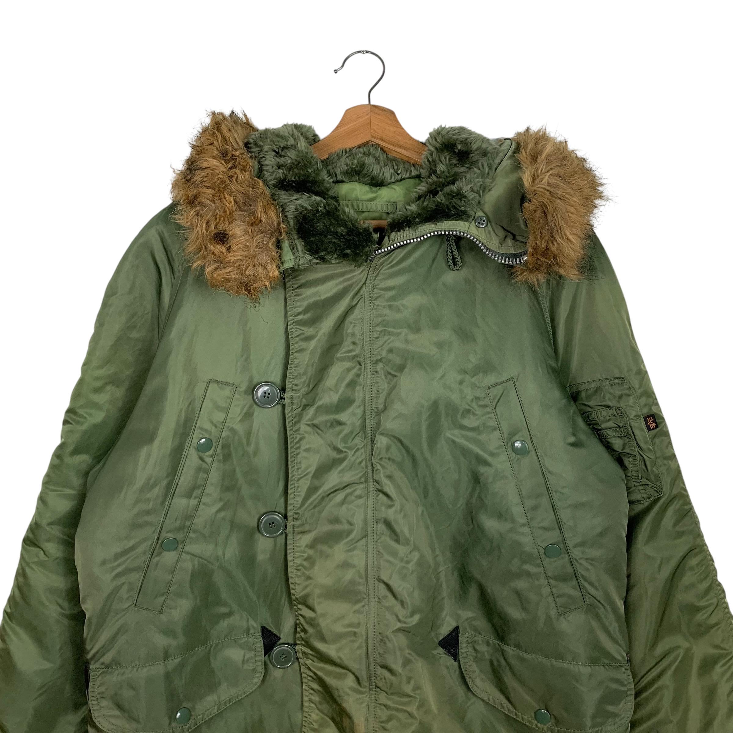 Vintage ALPHA INDUSTRIES N3B Parka Jacket Size M Fur Hoodie Jacket