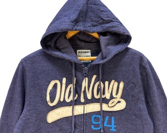 Old Navy Spellout Big Logo Zipper Hoodies Sweatshirt Size M #9145