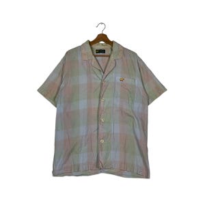 Vintage GOLDEN BEAR Jack Nicklaus Checked Button Shirt Men&#39;s Size M Casual Wear Plaid Shirt #1424-C64