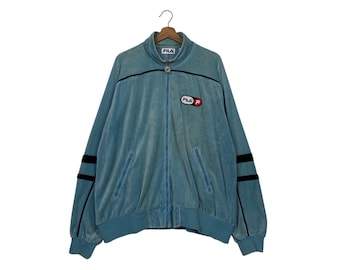 Vintage 90's FILA Turtleneck Sweater Jacket Size L Sportswear Jacket #2526-C114