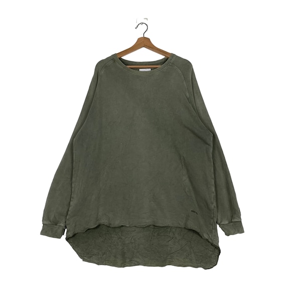 Gramicci, Vintage GRAMICCI Embroidery Small Logo Pullover Sweater Size M Olive Green #0717-C33