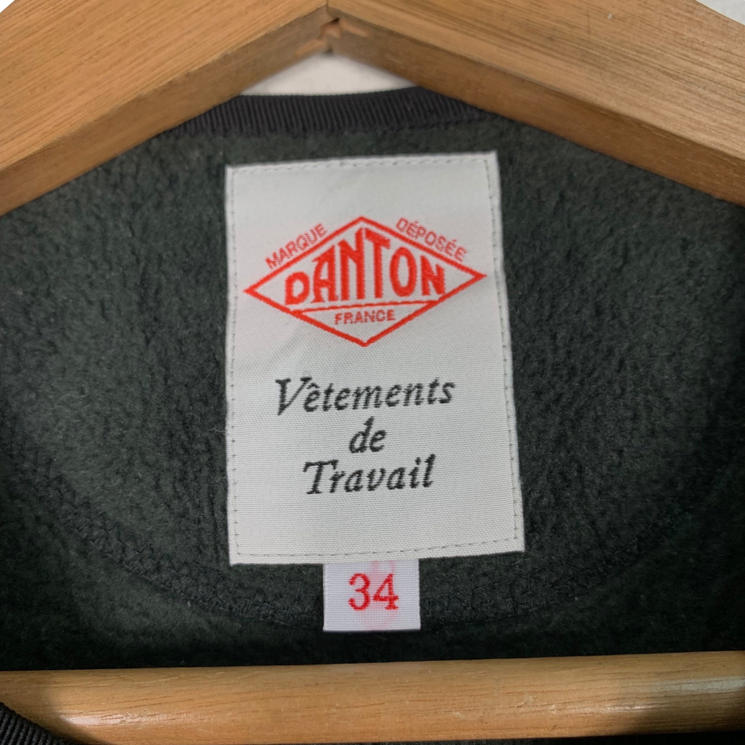 Vintage DANTON Made in Japan Snap Button Fleece Jacket Size Vintage DANTON Made in Japan Snap Button Fleece Jacket Size