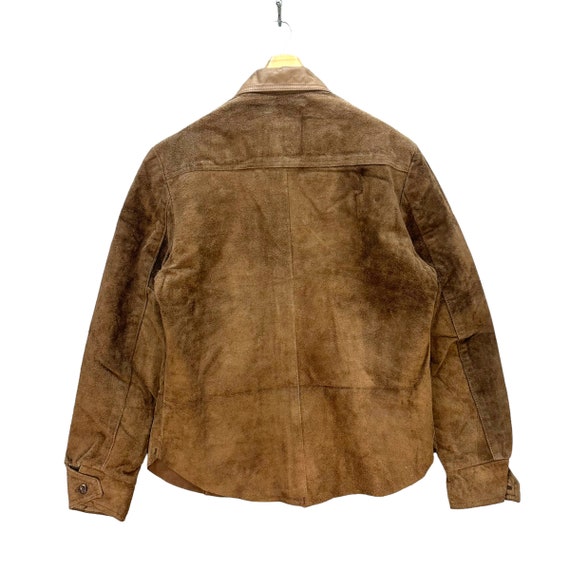 Vintage a ROBERT LEWIS idea Suede Leather Button … - image 9