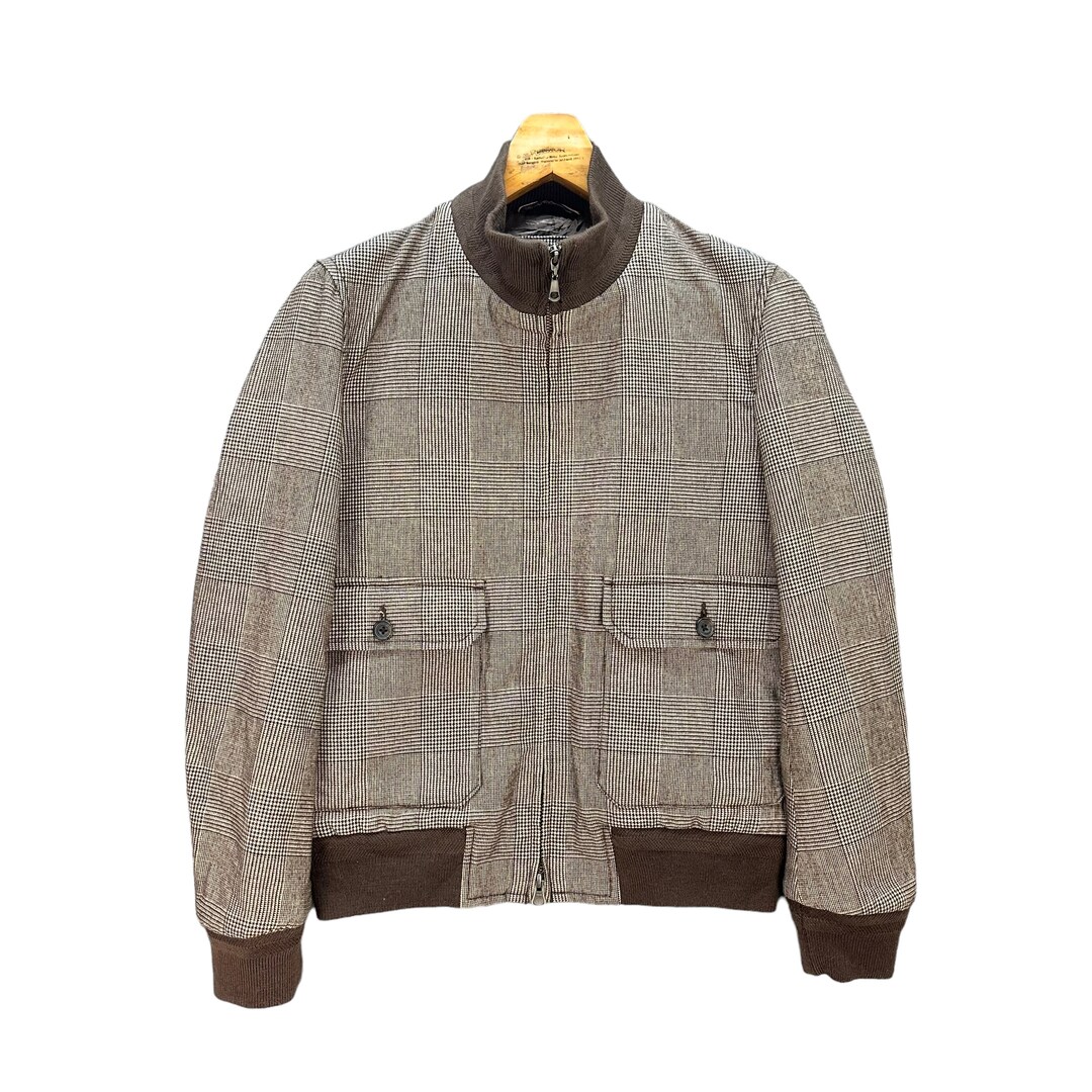 Vintage BEAMS LIGHTS Ultra Fabric Made in Italy Checked Plaid