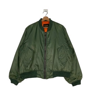 Vintage STOU GENT CLUB Ma 1 Bomber Jacket Size M #0855-C38