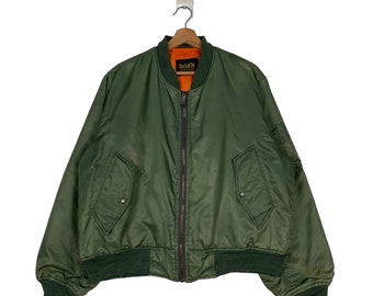 Vintage STOU GENT CLUB Ma 1 Bomber Jacket Size M #0855-C38