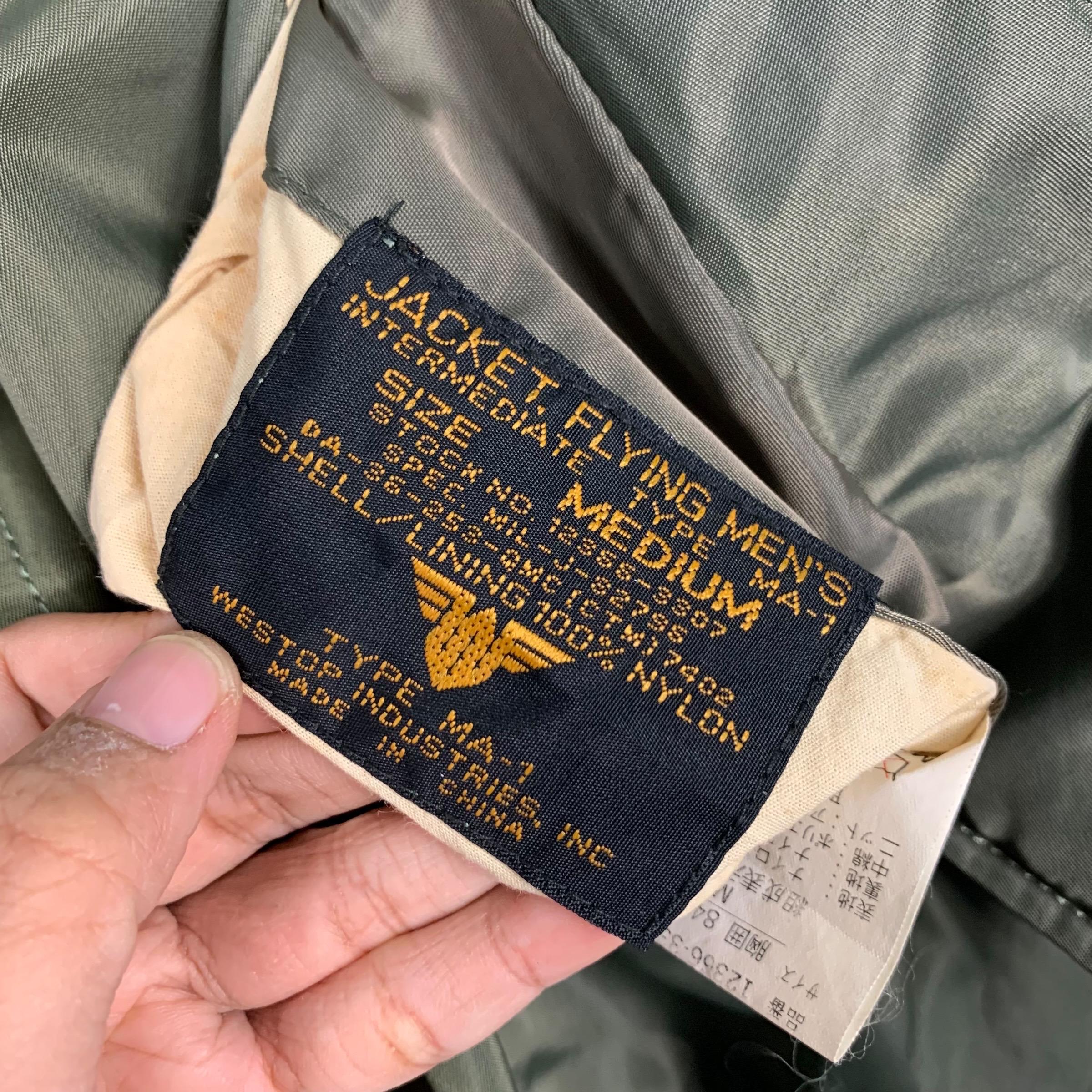 Vintage 90's WESTOP INDUSTRIES Ma-1 Flight Bomber Jacket Size M