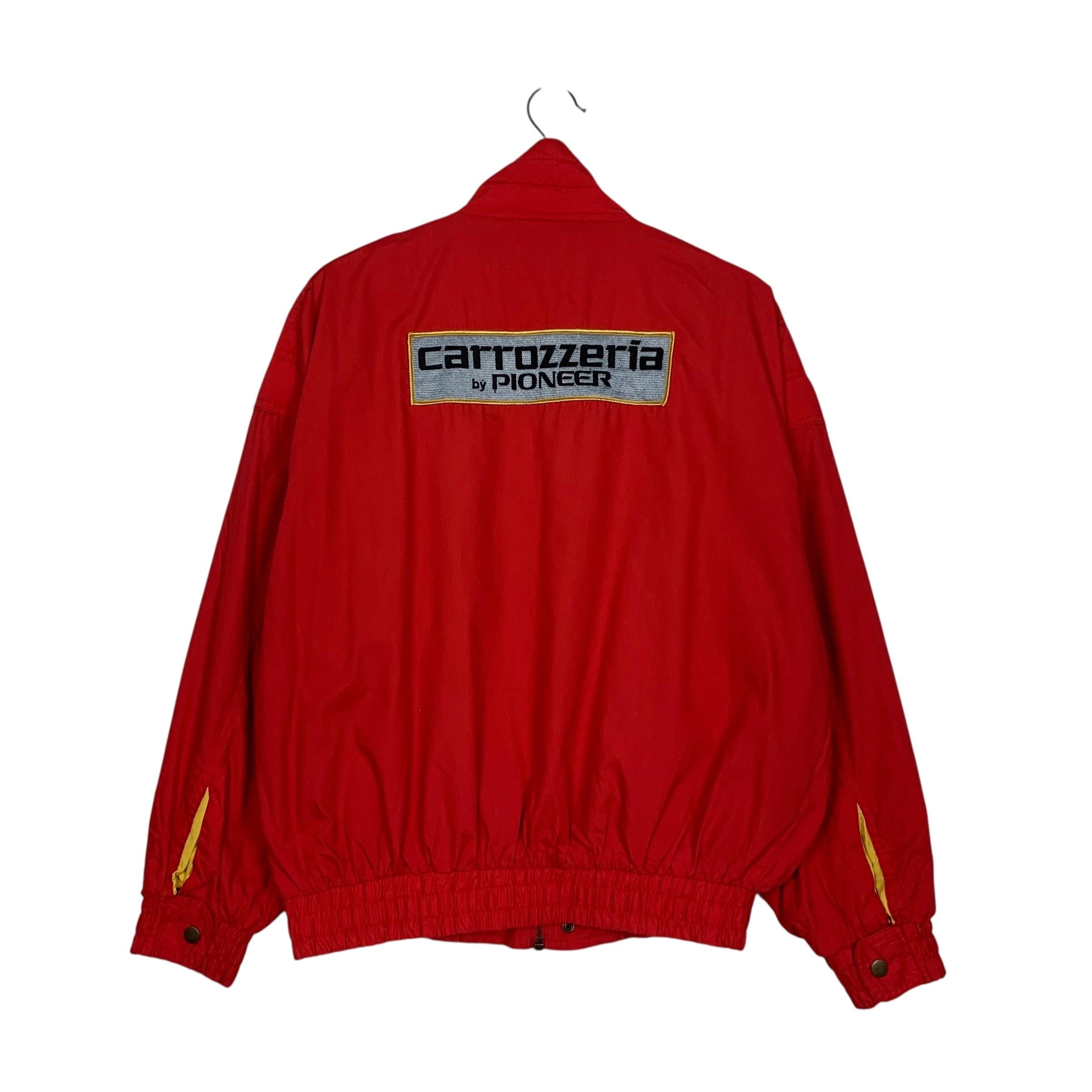 Vintage 90's CARROZZERIA PIONEER Big Logo Red Jacket Size M
