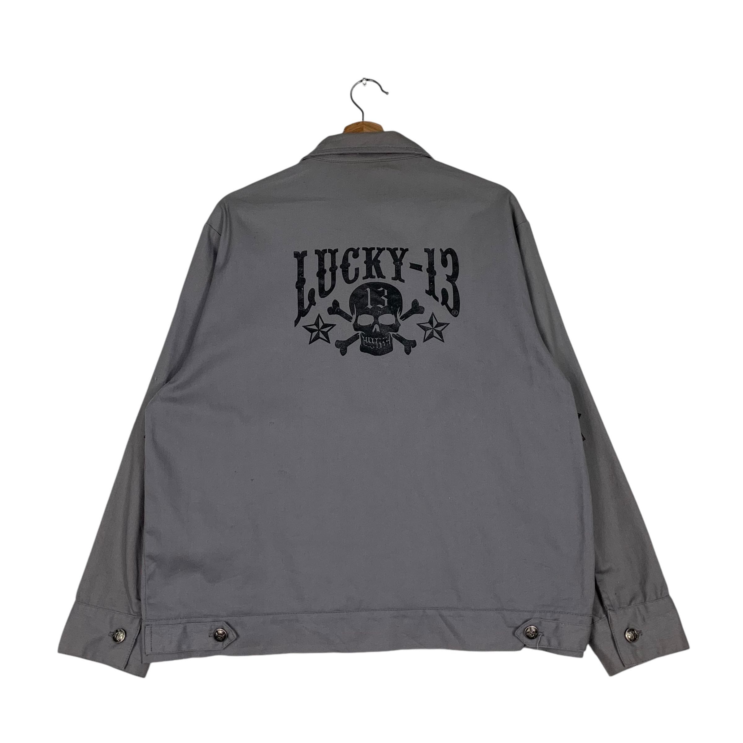 ヴィンテージ LUCKY 13 アメリカ製 クロスボーンズ スカル ロゴ