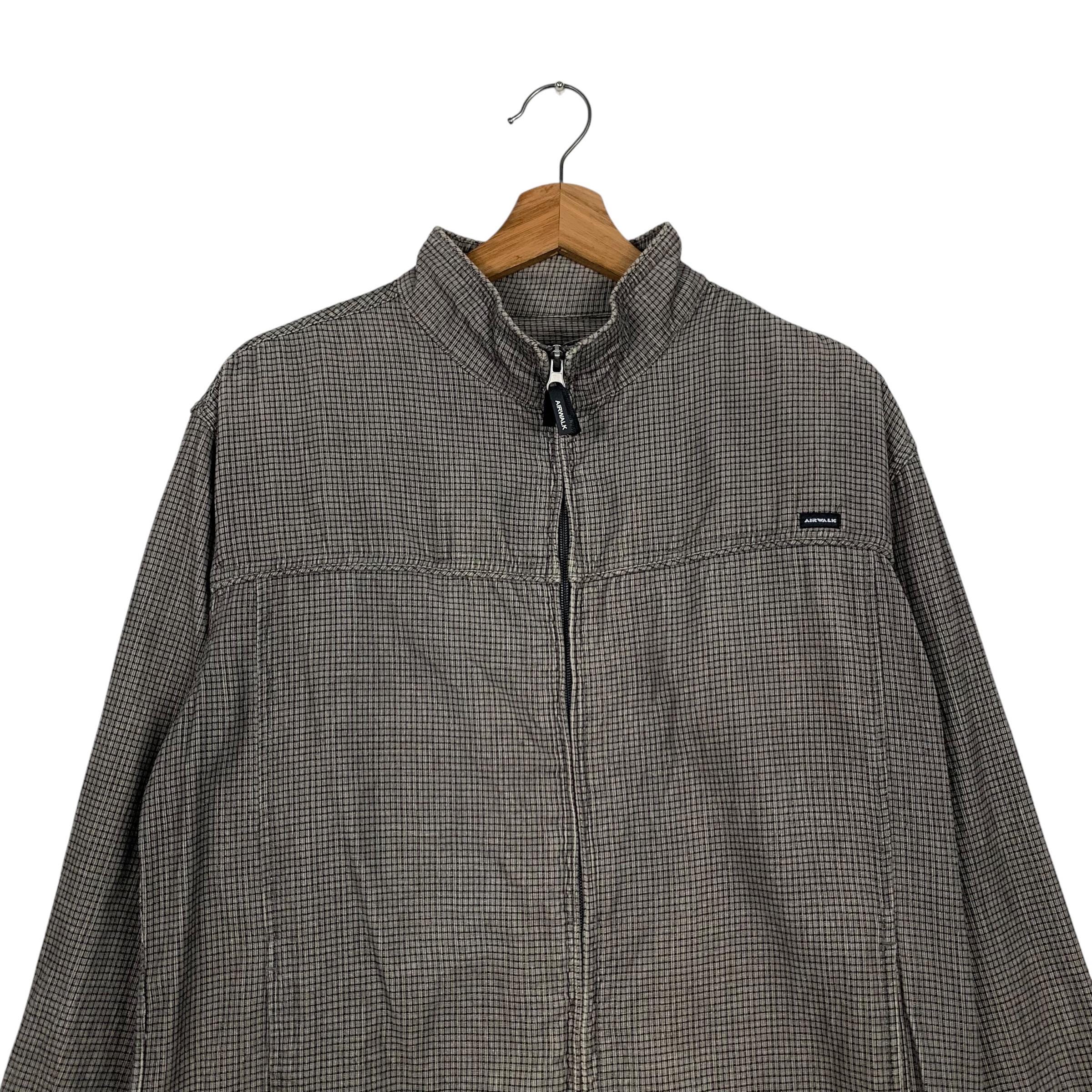 Vintage AIRWALK Small Checked Zipper Casual Jacket Men's Size L