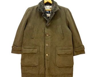 Burberrys Vintage Original Loden Coat 1980s | Long Beige Wool