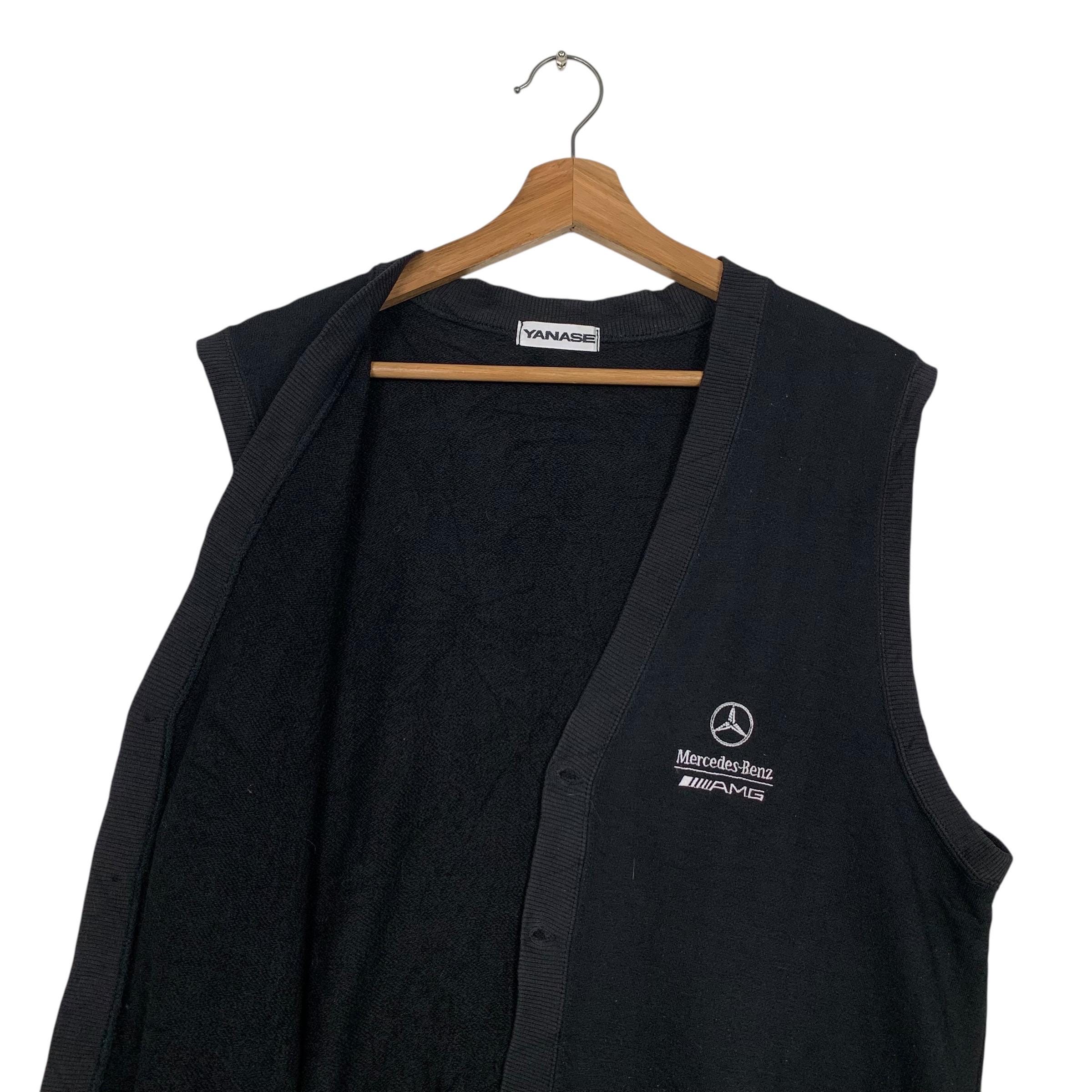MERCEDES BENZ AMG Sleeveless Cardigan Button Vest Size M #3568