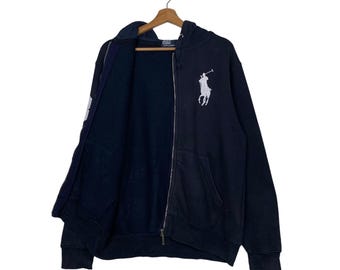 Vintage POLO RALPH LAUREN No 38 Embroidery Big Pony Logo Zipper