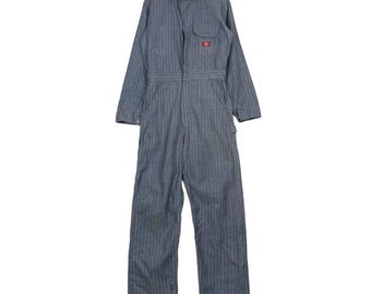 Vtg 40s 50s Hercules Nation-alls Green Herringbone Denim Workwear