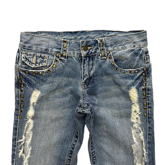 Vintage TORNADO MART JAPAN Distressed Denim Studded Twisted Vintage TORNADO MART JAPAN Distressed Denim Studded Twisted
