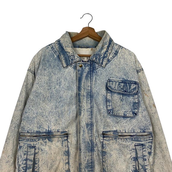 Vintage 90's NORTH BAY World Travel Washed Denim Jacket Size M