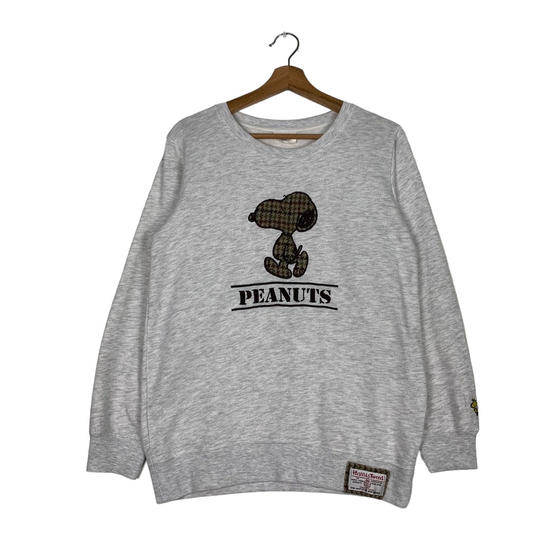 Vintage PEANUTS Snoopy Big Logo Sweatshirts Size LL Crewneck Pullover ...