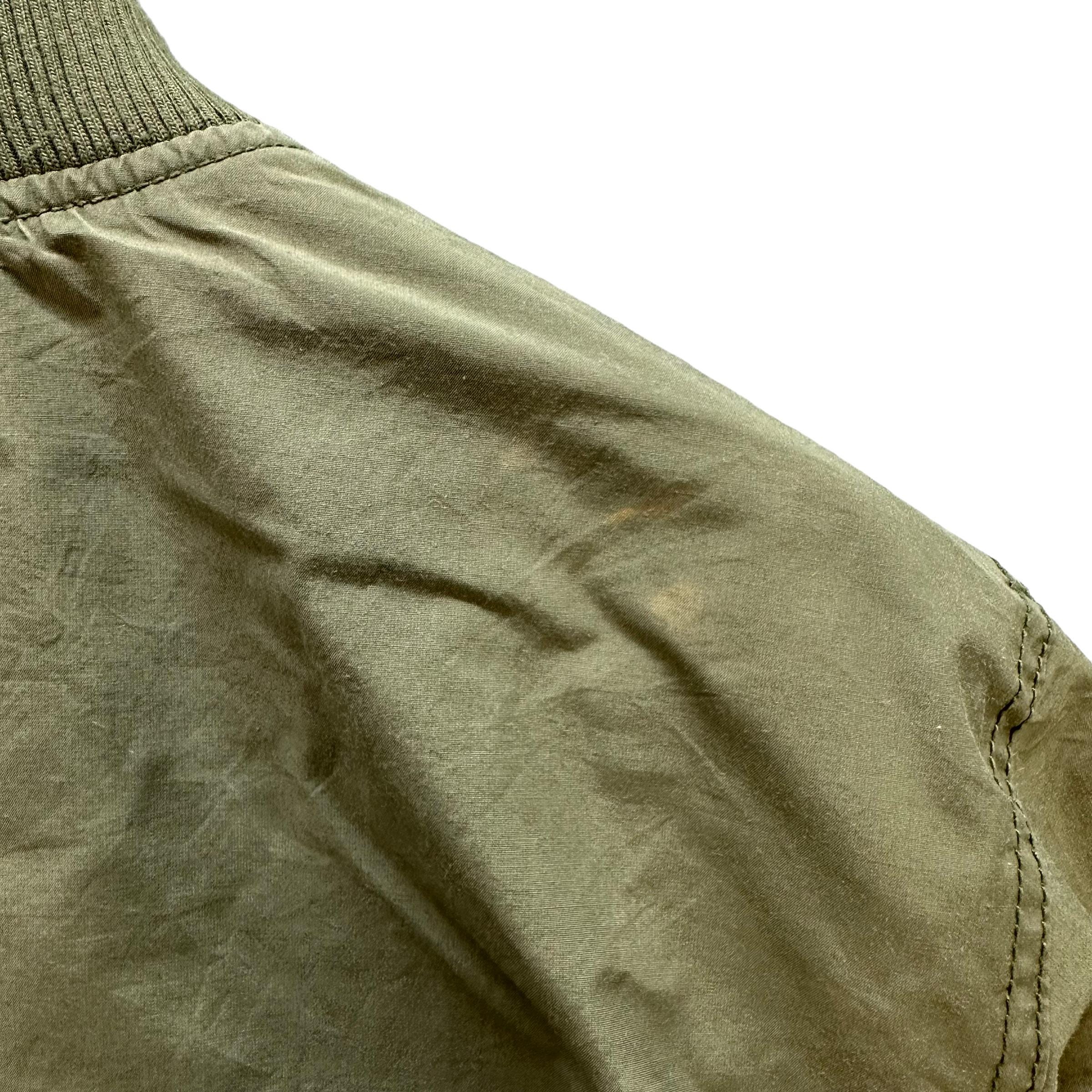 Vintage Gap Olive Green Bomber Jacket Size L Men's Green