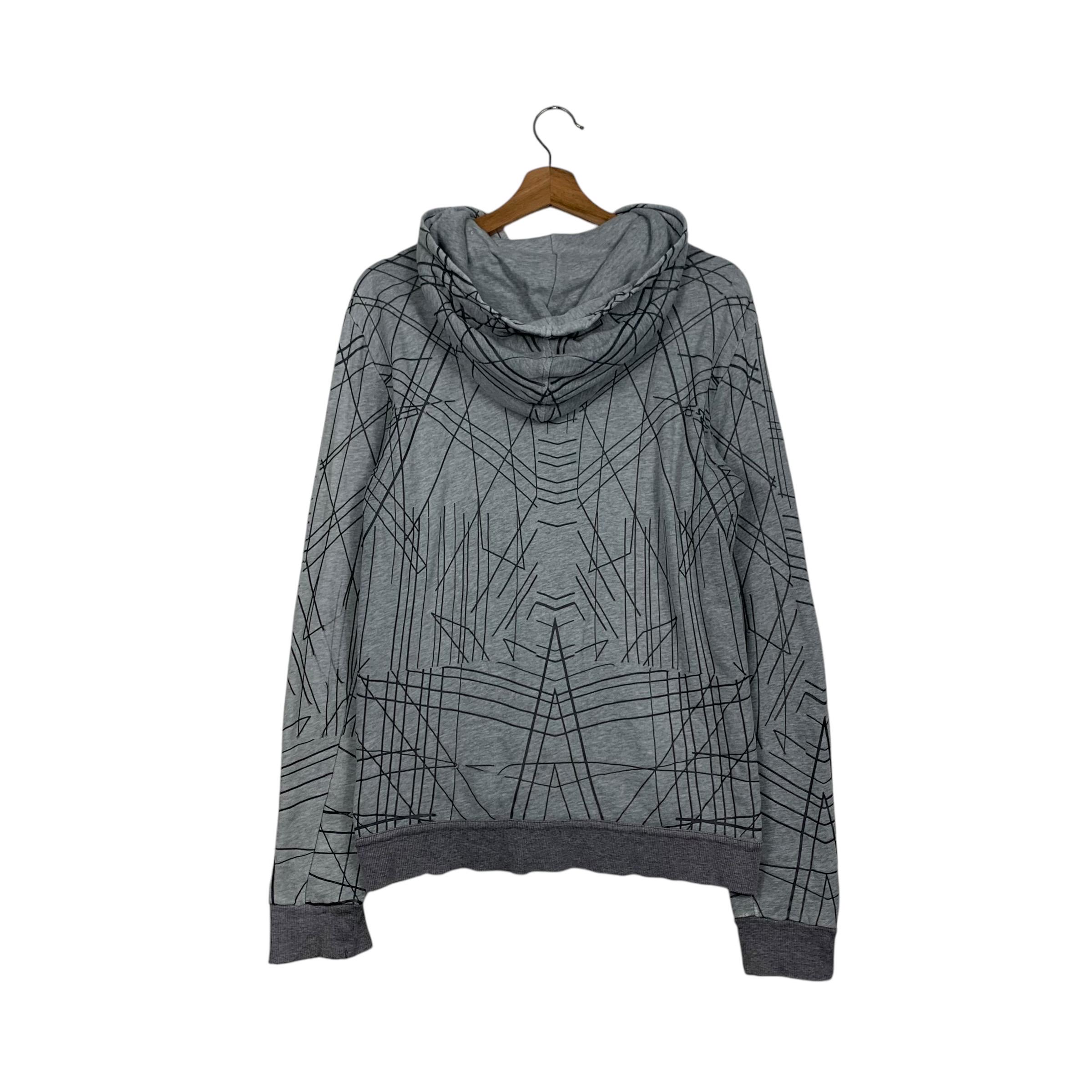 ARMANI EXCHANGE Artwork Design Zipper Hoodies Sweatshirts Men's