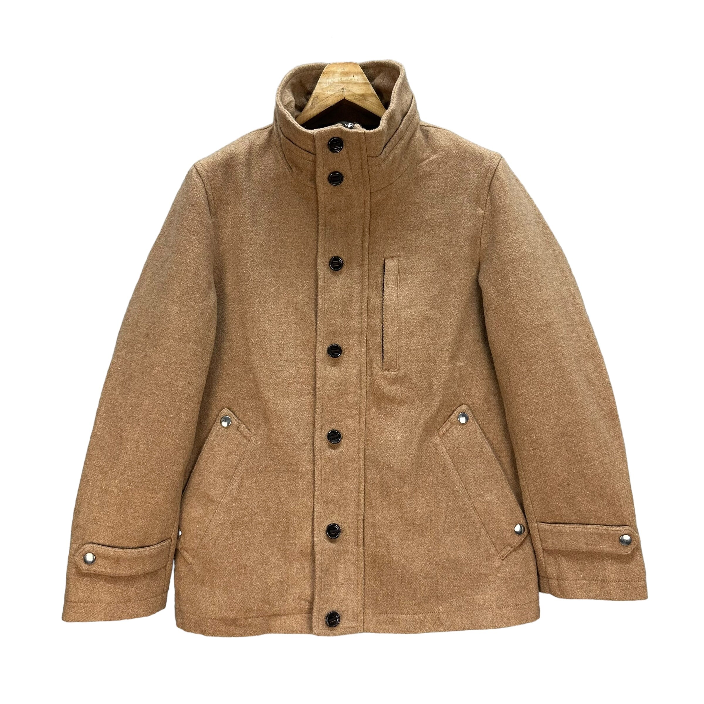 Mens Spring/Autumn British Long Jacket Solid Color Trench