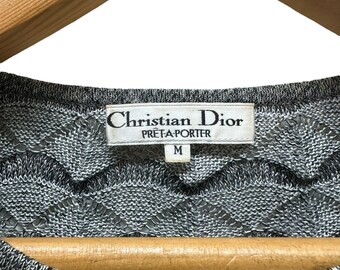 Christian Dior / PRET-A-PORTER サイズM Vintage 90's CHRISTIAN DIOR Pret-a-porter Short Sleeve Knitwear