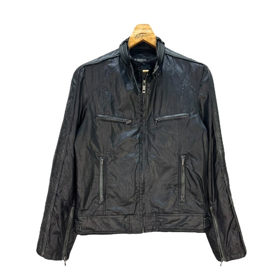 Vintage 5351 Pour Les Hommes Black Leather Jacket Size 4 Japanesed