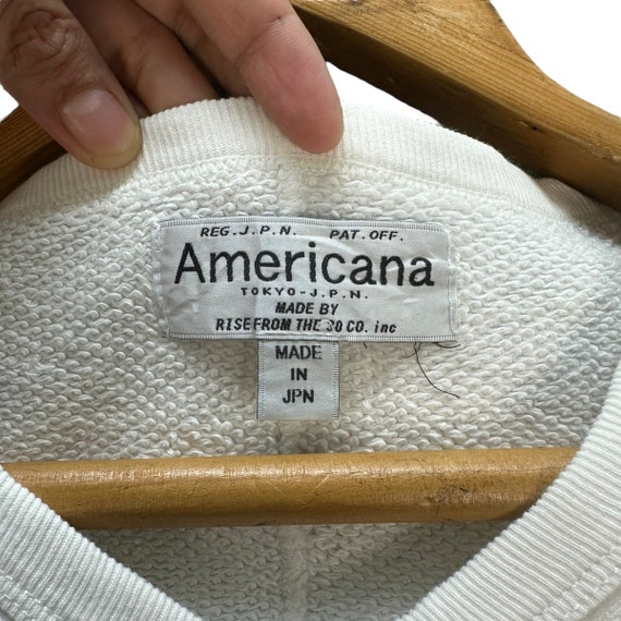 Vintage AMERI Big Logo V Neck Sweater AMERICANA T… - image 6