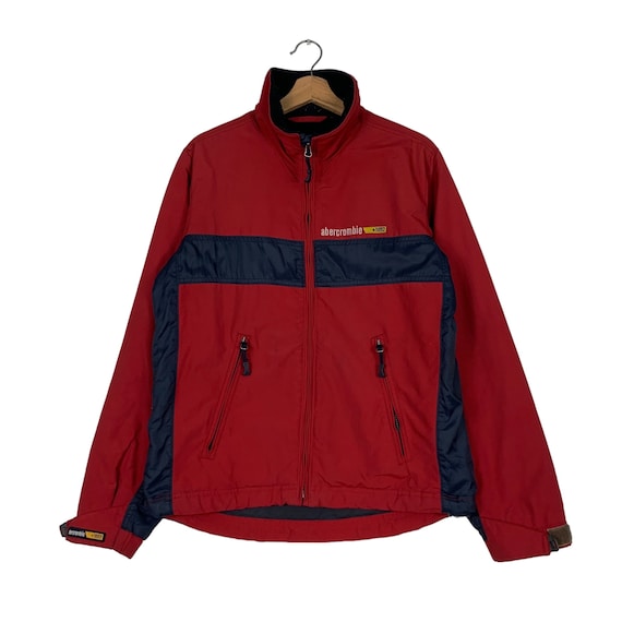 Vintage Abercrombie and Fitch Track Jacket Red Men's XL | eBay