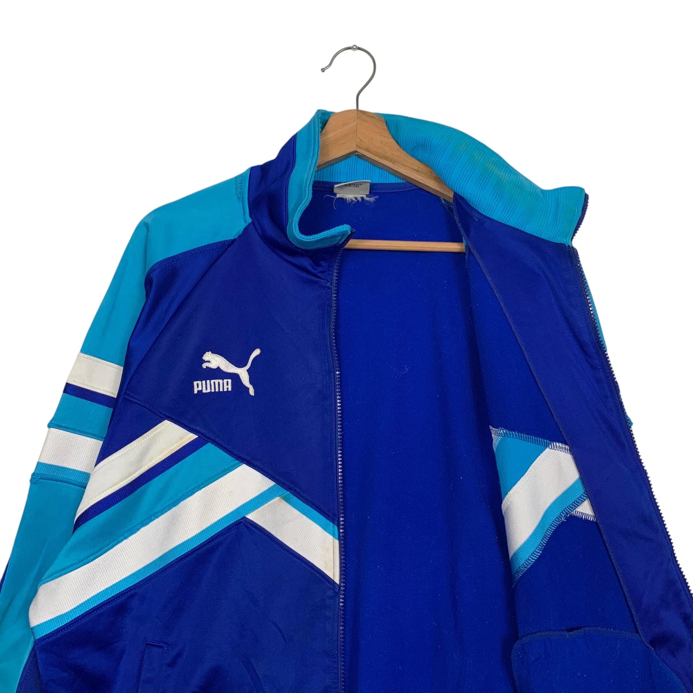 Vintage 90s PUMA X HIT UNION Track Jacket Chevron Design Back Big 