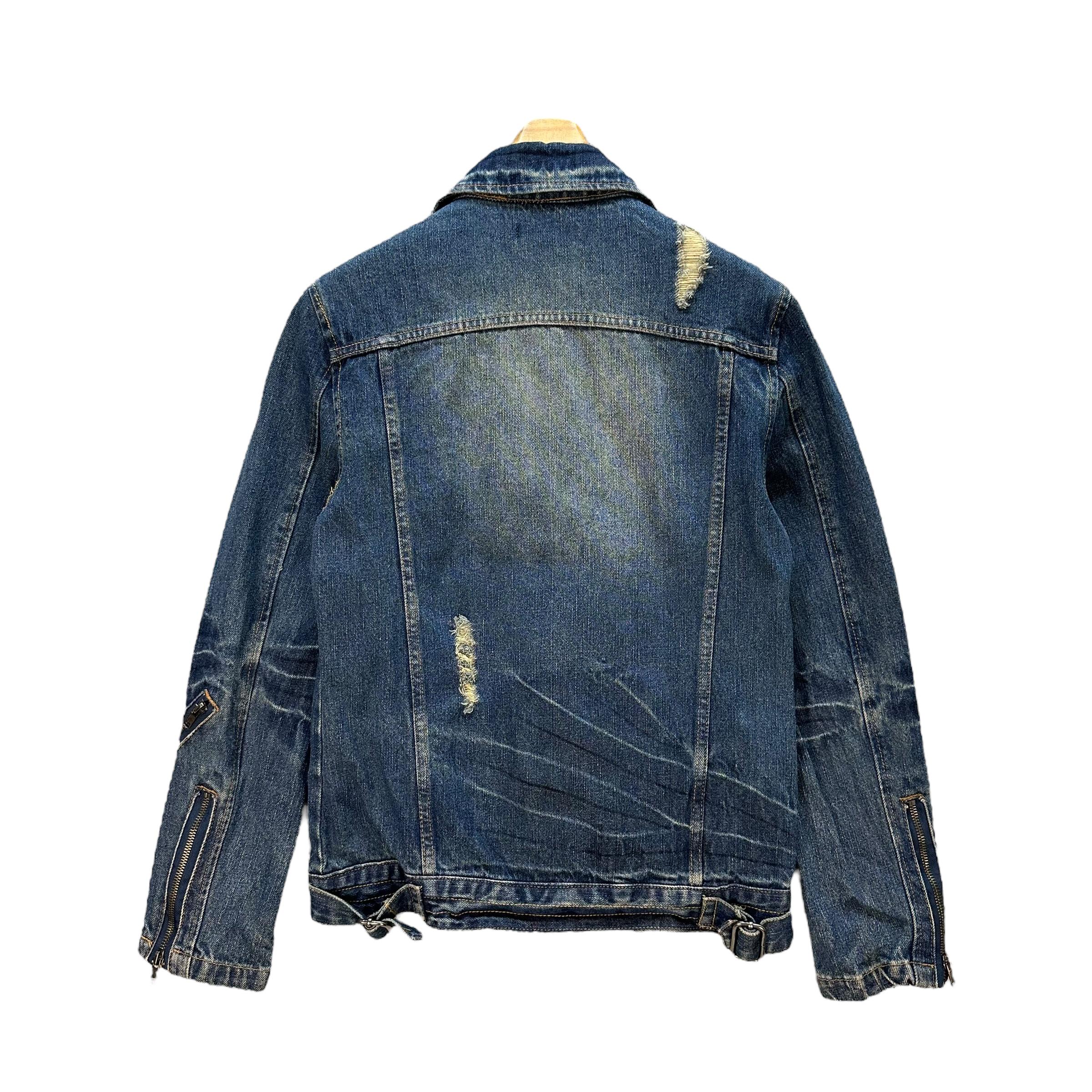 Bernings Sho ヴィンテージ加工　デニムジャケット　M Vintage Japanese Brand Bernings Sho Black Label Double