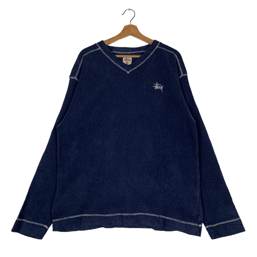 old stussy スウェット 90s old stussy 紺タグ USA製 スウェット ドラゴン 龍 ナス紺