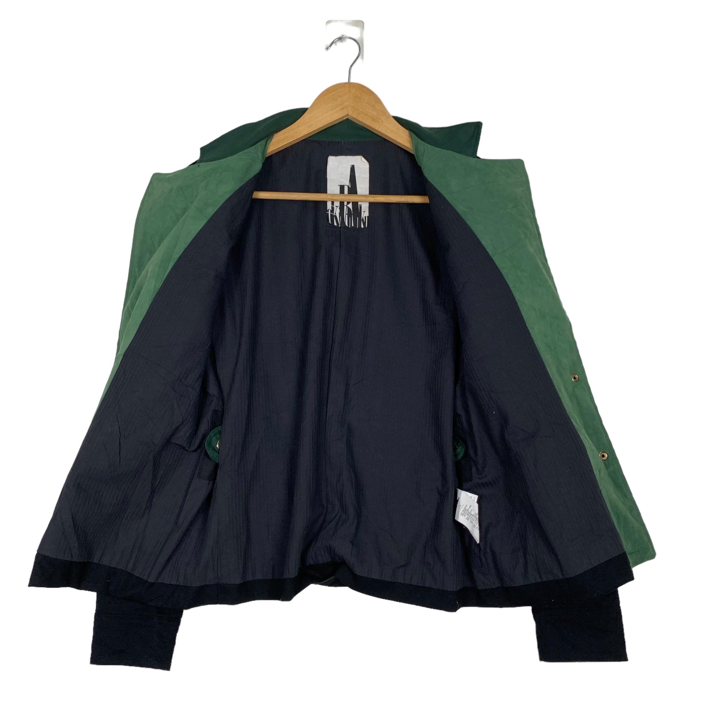 OKIRAKU Double Collar Belted Pea Jacket Women Size S