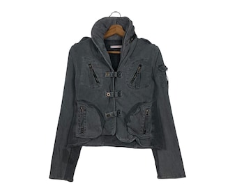 Vintage PREFERIR Techwear Crop Jacket Women's Size XS Japanese brand #1802-C16